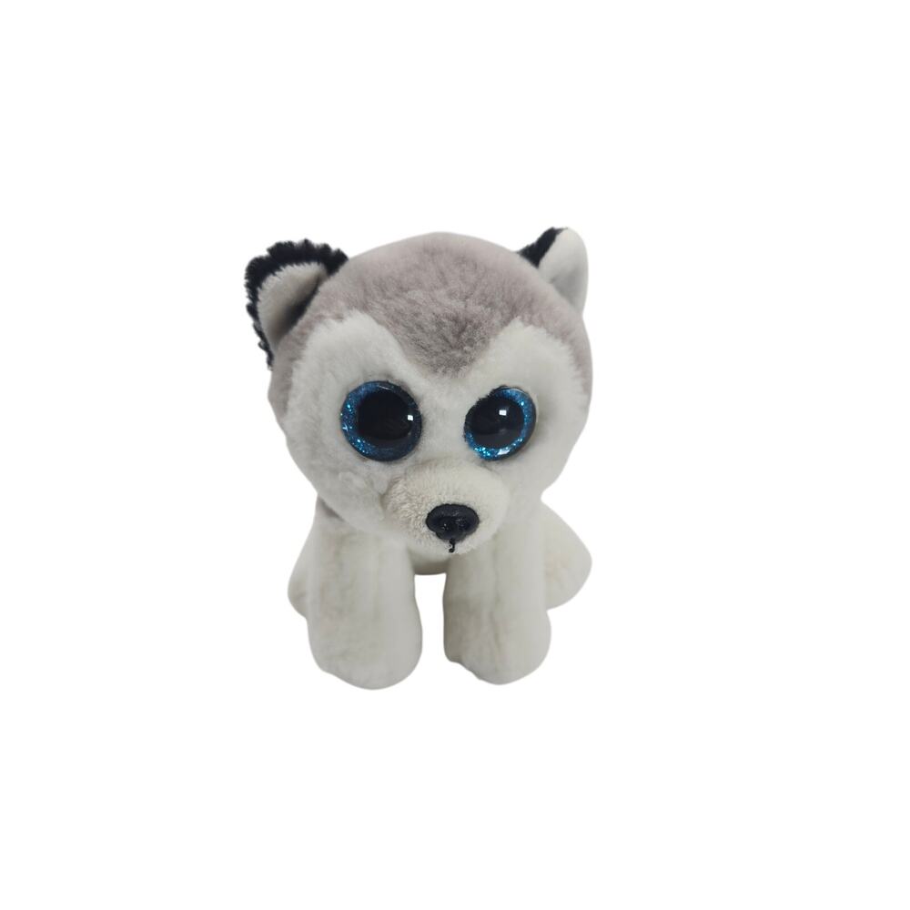 Ty Beanie Boo VelveTy Buff Husky Dog Puppy Plush Stuffed Animal Toy 2017 6"
